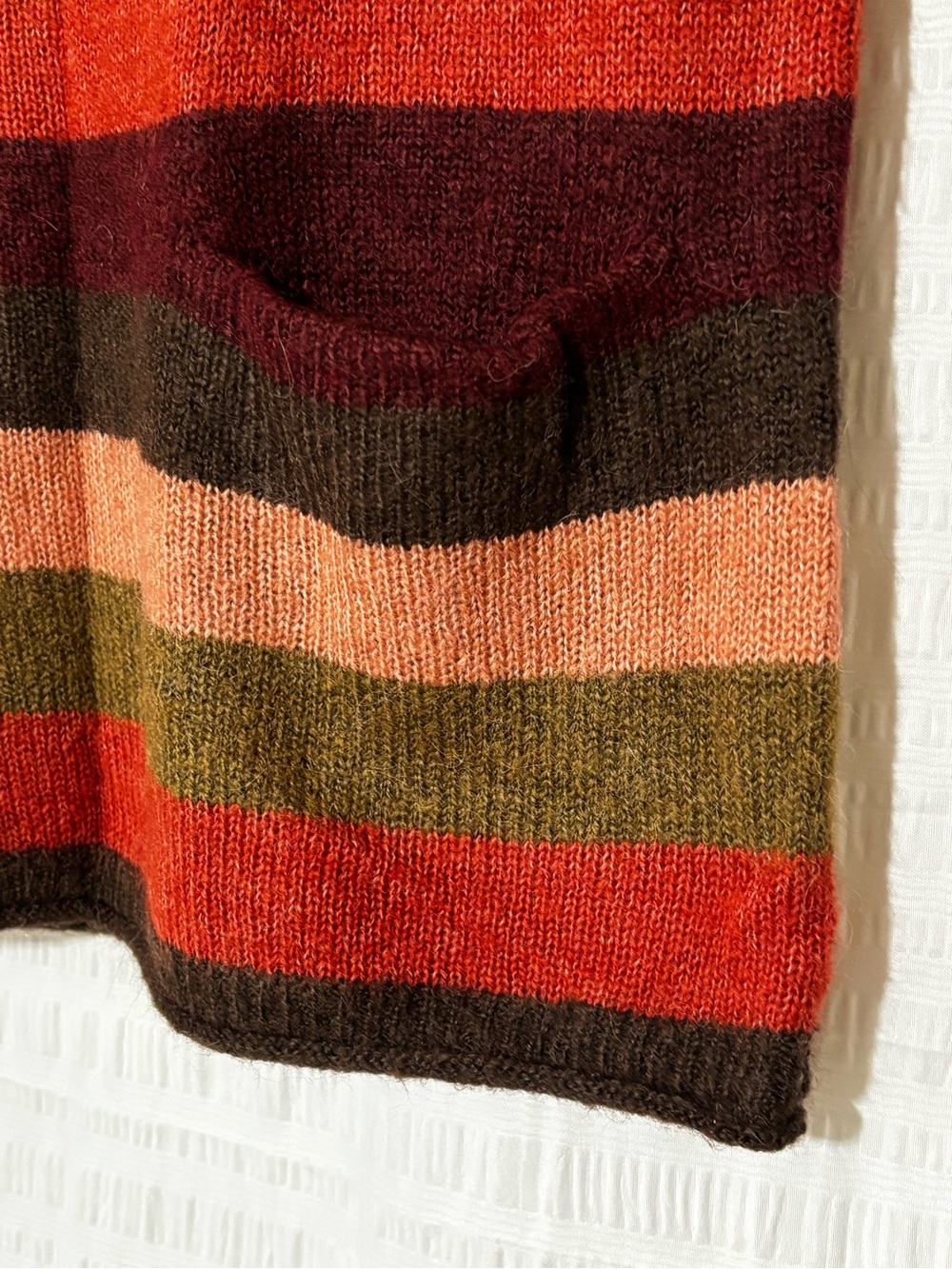 Madewell Chelsea Pocket Pullover Sweater Striped Alpaca Sz XXS - Picture 5 of 10
